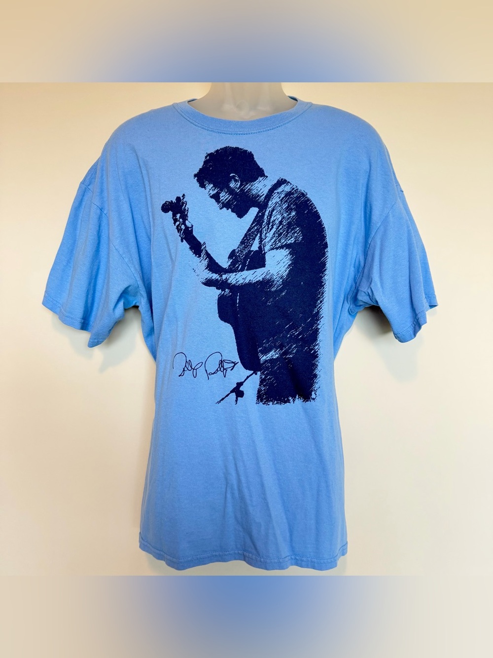 Blue and Navy Phillip Phillips Signature Graphic Short Sleeve Tee | Size XL